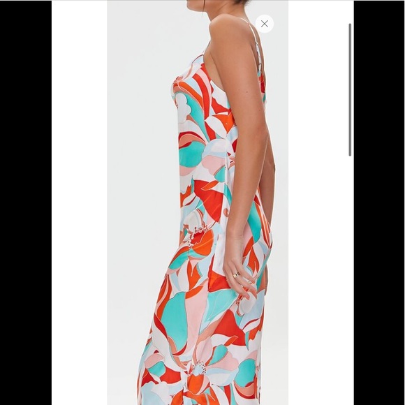 BNWOT Forever 21 abstract floral cami midi dress M - Picture 5 of 5